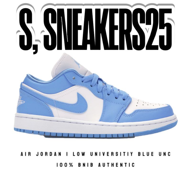 Sepatu Air Jordan 1 Low University Blue  UNC Original