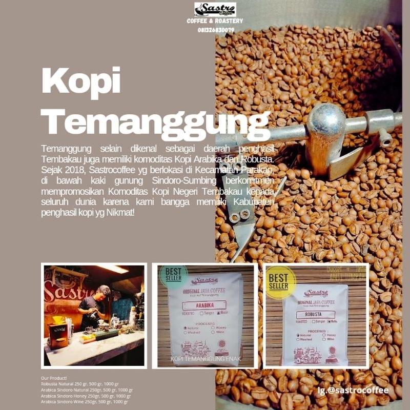 

Kopi arabika dan robusta original 100% asli temanggung