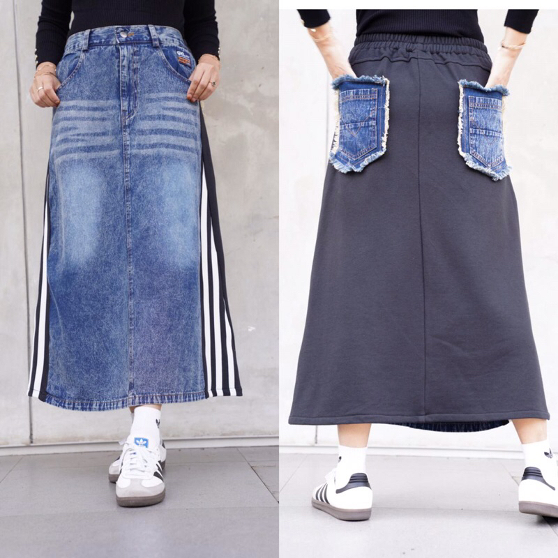 NEW ROK SKITT JEANS COMBINASI BY GYL ORIGINAL