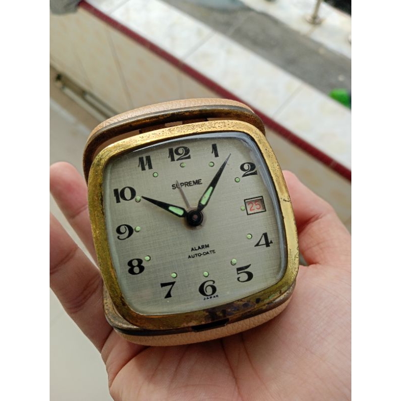 jam meja supreme alarm original