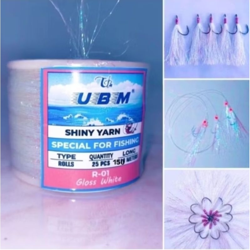 1 rol 10-25 helai x 110 - 500 meter bulu mutiara umpan pancing umpan sabiki umpan assist hook umpan 