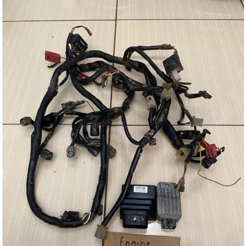kabel body full set+ecu+kiprok+kuil yamaha mio j original seken copotan motor normal