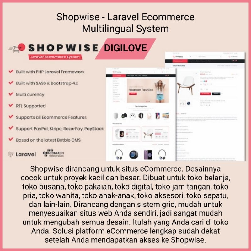 Shopwise - Laravel Ecommerce Multilingual System