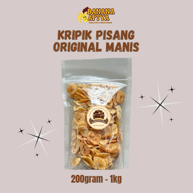 

keripik pisang original manis 200gram