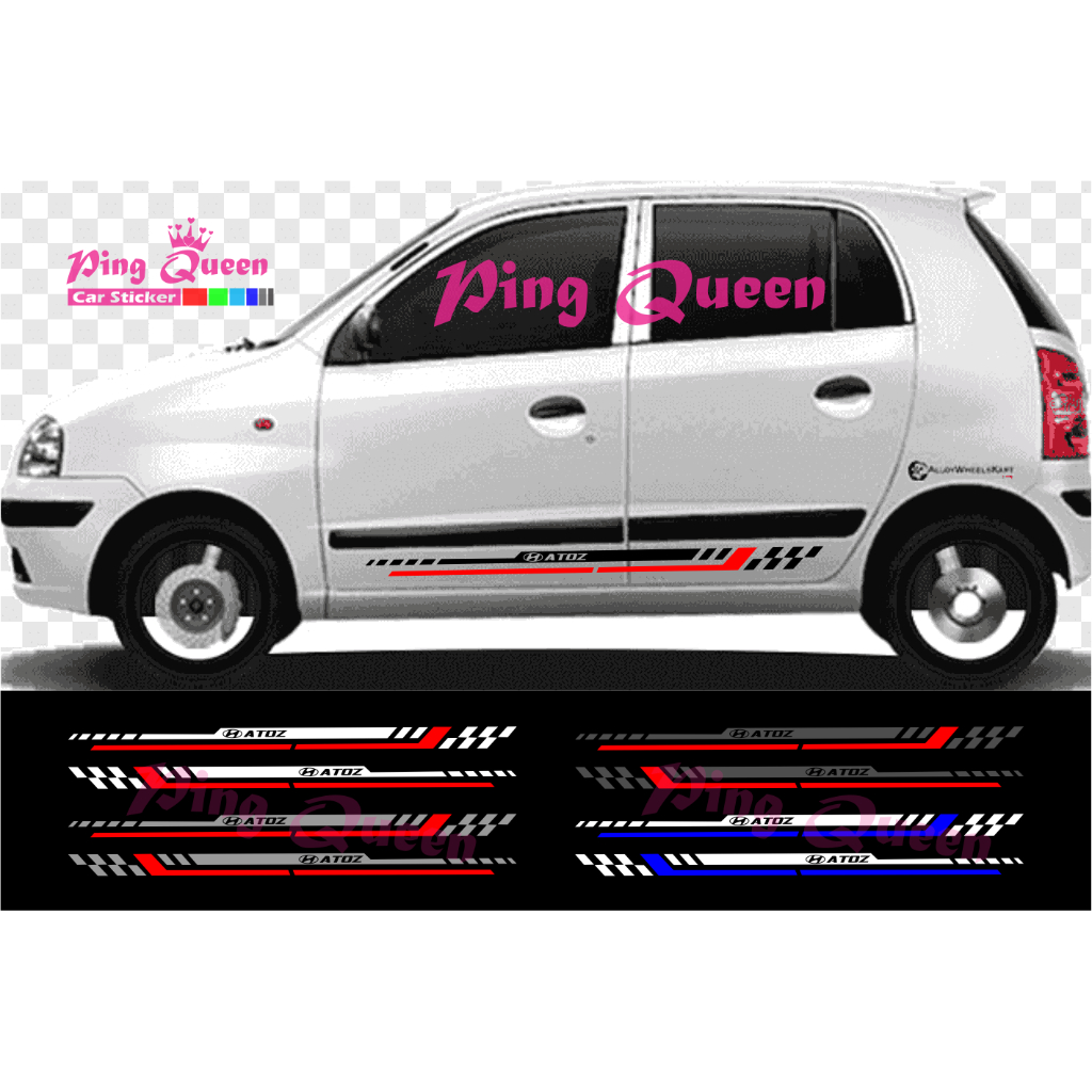 STICKER BODY SAMPING MOBIL ATOZ STICKER CUTTING MOBIL HYUNDAI ATOZ