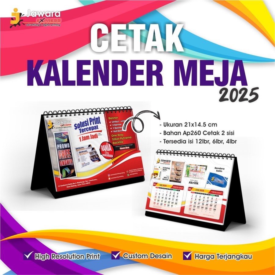

KALENDER MEJA TAHUN 2025 CUSTOM 21X14,5 ISI 7 LBR