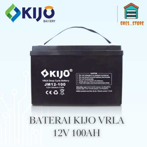 BATERAI KIJO 12V 100AH AKI UPS KIJO AKI SOLAR PANEL BATERAI VRLA - KIJO 12V 100AH