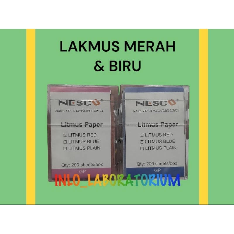 Kertas Lakmus Merk Nesco/Lakmus Pengukur Asam Basa/Kertas Lakmus