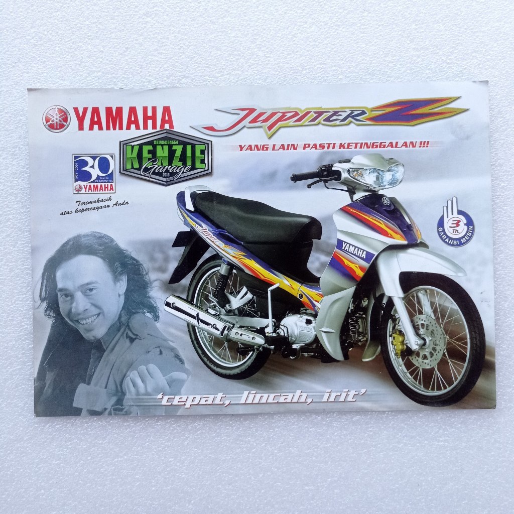 Poster Brosur Iklan Lawas Yamaha Jupiter Z tahun 2004