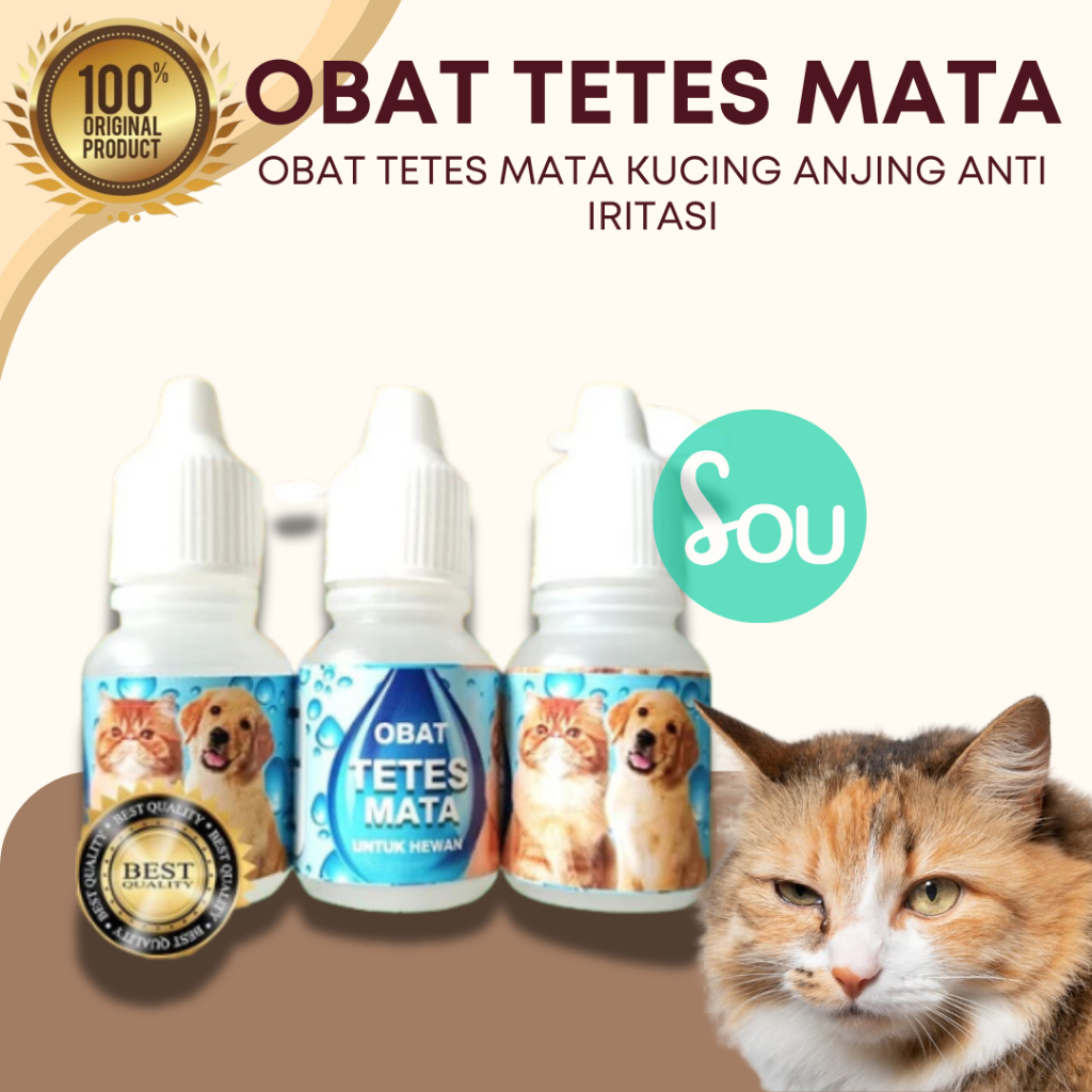 Obat Tetes Mata Kucing Obat Mata Rembes Kitten Kelinci Anjing Anti Iritasi Kucing Obat Belekan Obat 