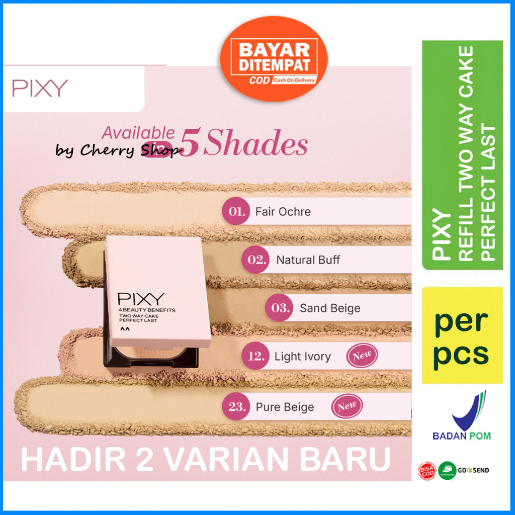 [TOTAL 5 VARIAN ORI 100% TWC] PIXY Perfect Last Two Way Cake TWC SPF30 By Cherry Shop | Pixy Bedak P