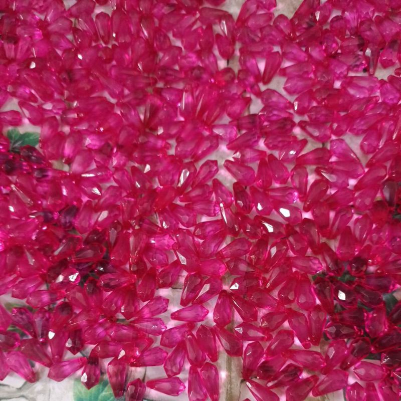 kuncup bunga bening akrilik / tetes bening akrilik