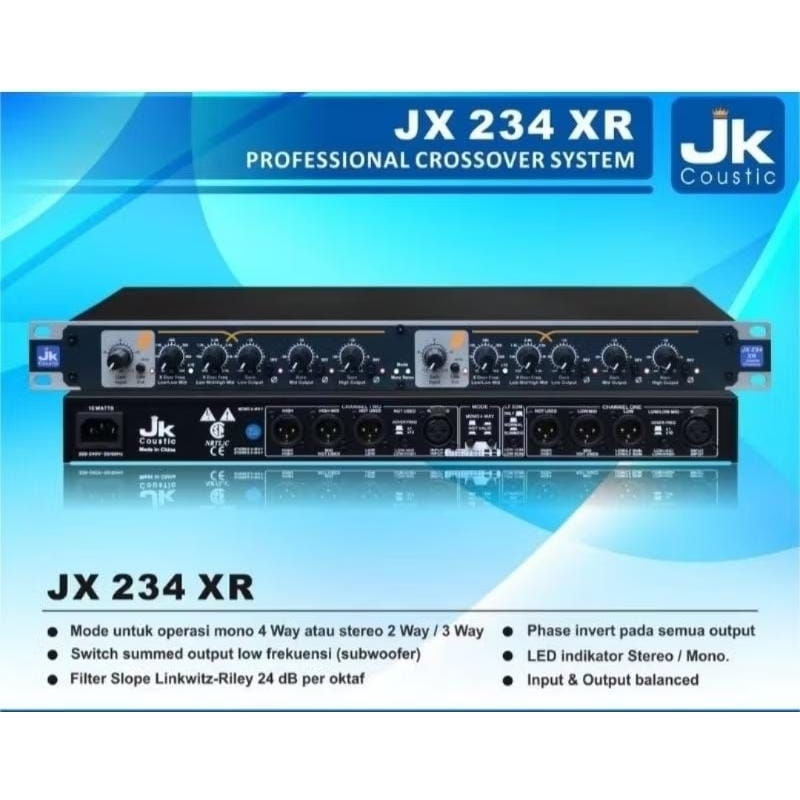Crossover aktif JK Coustic JX - 234 XR / Crossover JX244 XR