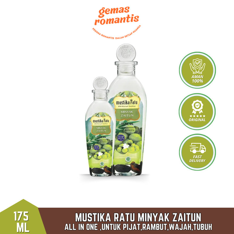 Minyak Zaitun Mustika Ratu Original 100%  Zaitun 175ml ~75ml Ori Asli Minyak Pijat