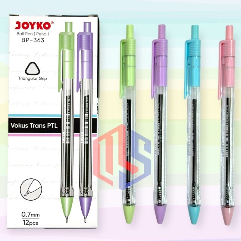 

Pulpen / Ballpoint Joyko Vokus Pastel Transparan BP-363 (Lsn)