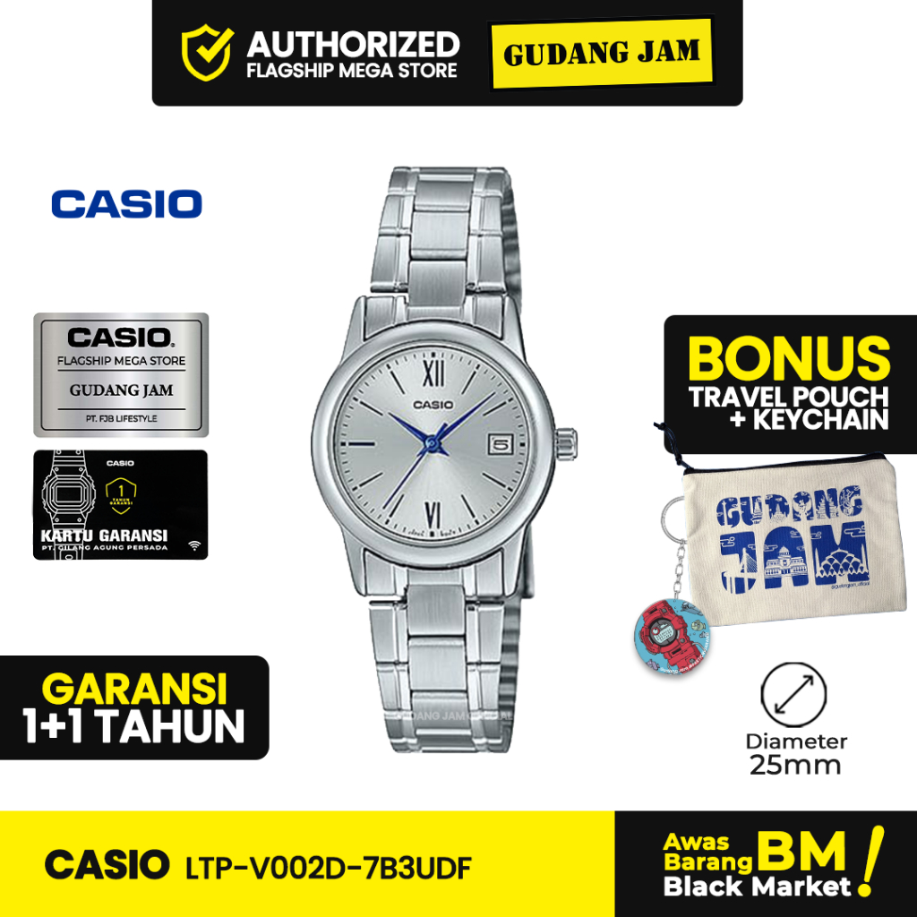 Jam Tangan Casio LTP-V002D-7B3UDF LTP-V002D LTP-V002 LTPV002D LTP V002D SLF