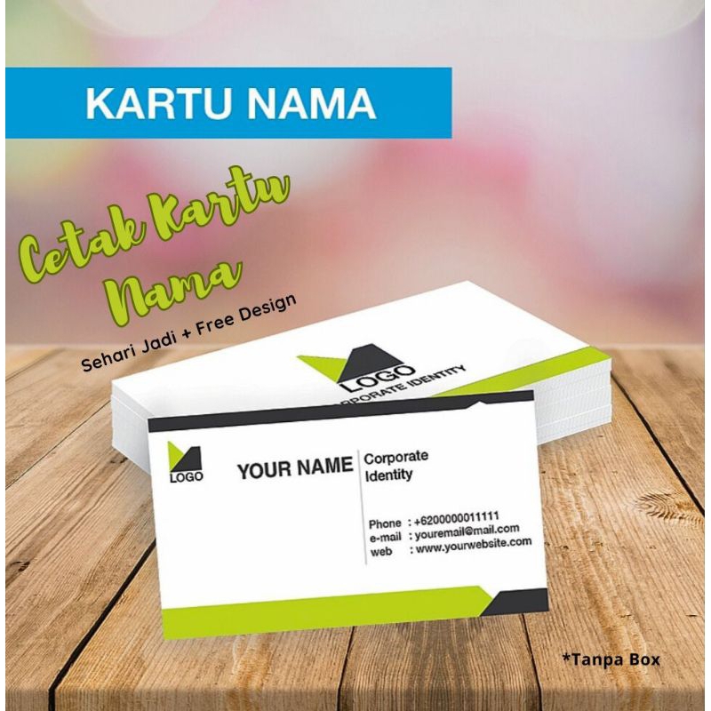 

Kartu Nama Sehari Jadi + Free Design