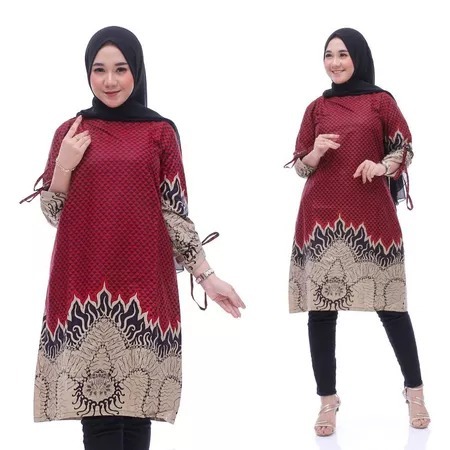 Batik Tunik Couple Modern Set Pakaian Couple Kemeja Batik Pria Premium Baju Batik Couple