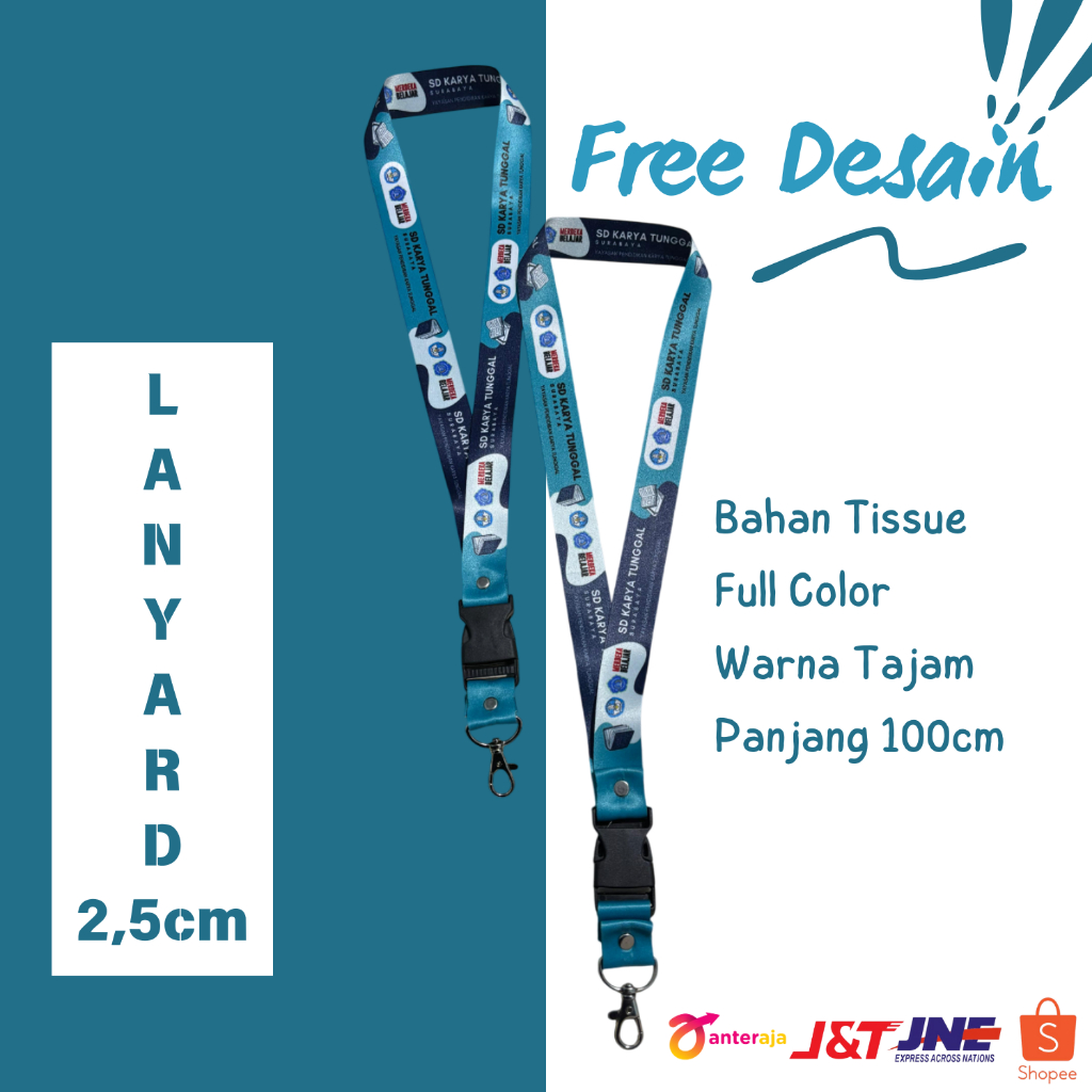 

cetak custom lanyard 2,5 cm cetak 2 sisi