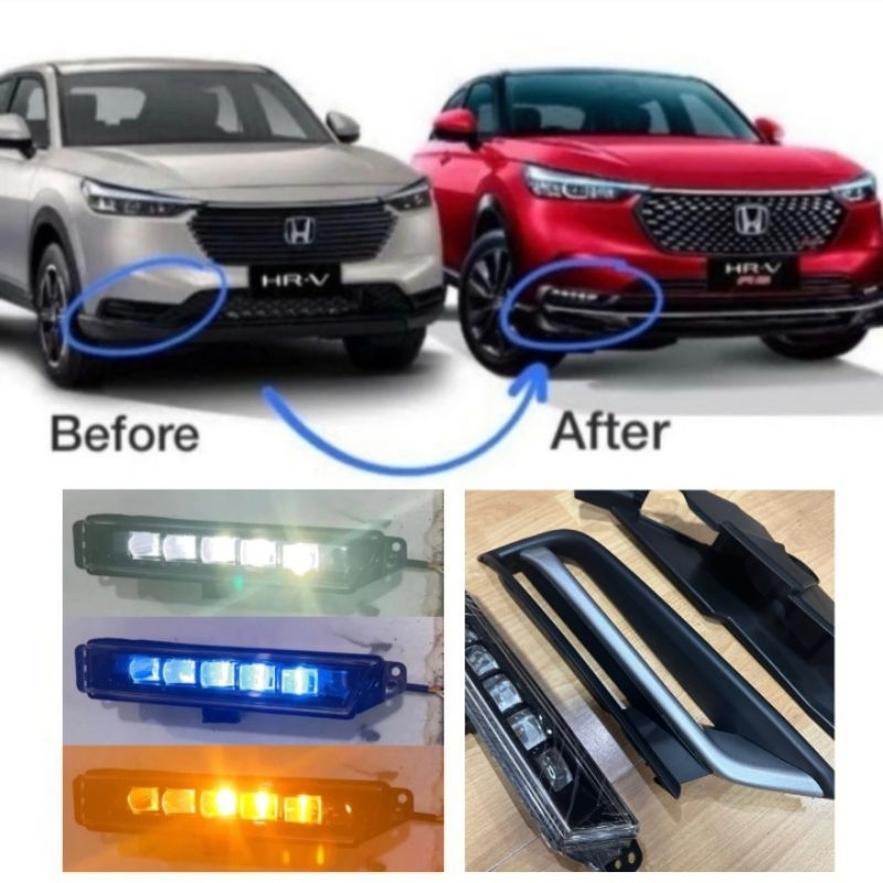 RUNNING SEIN set foglamp drl dan cover import NEW HRV 2022 2023 2024 2025 all type