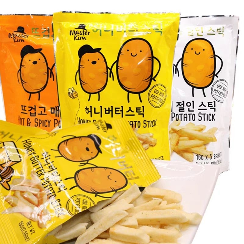 

Master Kim Salted Potato Stick Hot Spicy Master kim Potato stick 70gr Cemilan Keripik kentang