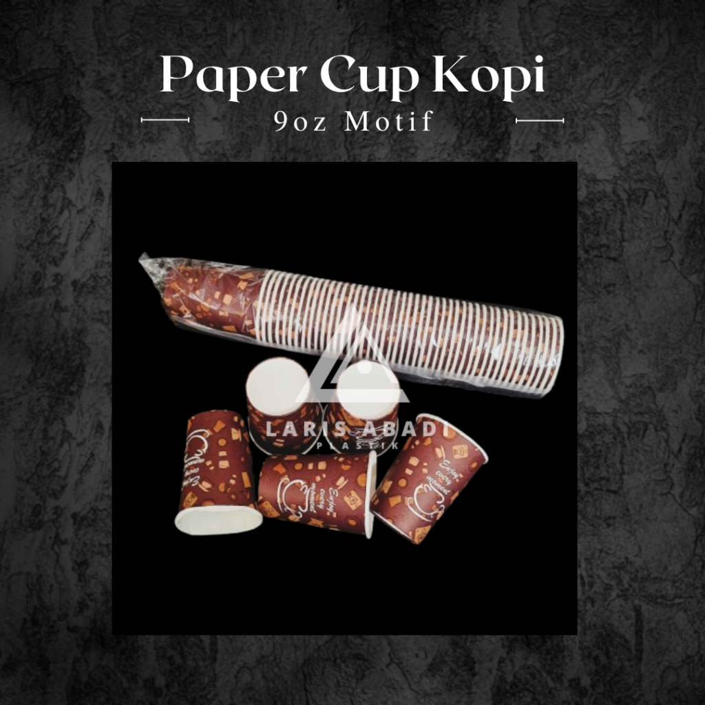 (1pack) Paper Cup Tebal Gelas Kopi Kertas Gelas Kertas  ( Tanpa Tutup )