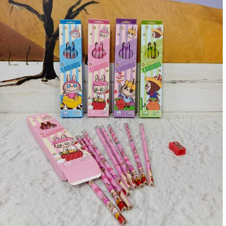 

(12pc) pencil 2B kayu fancy/pensil karakter/pensil kayu murah/pensil fancy/pencil