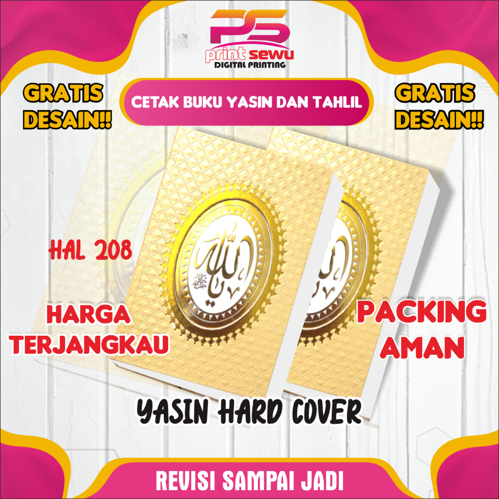 BUKU YASIN / BUKU YASIN DAN TAHLI / BUKU YASIN HARD COVER | YASIN DAN TAHLIL CUSTOM | 208 HALAMAN HA