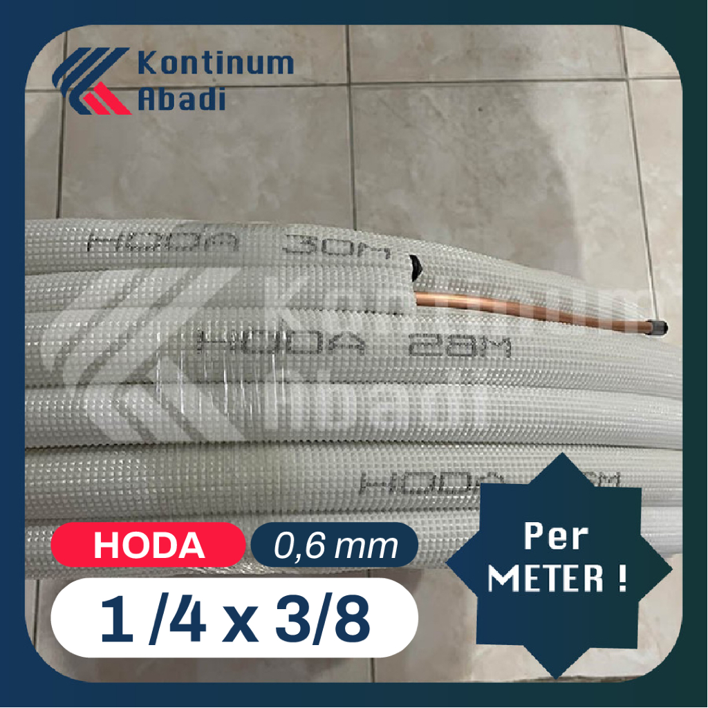 Pipa AC 2330 HODA ( 0,6 mm ) 1/4 x 3/8 untuk AC 0,5 PK - 1 PK | PER METER