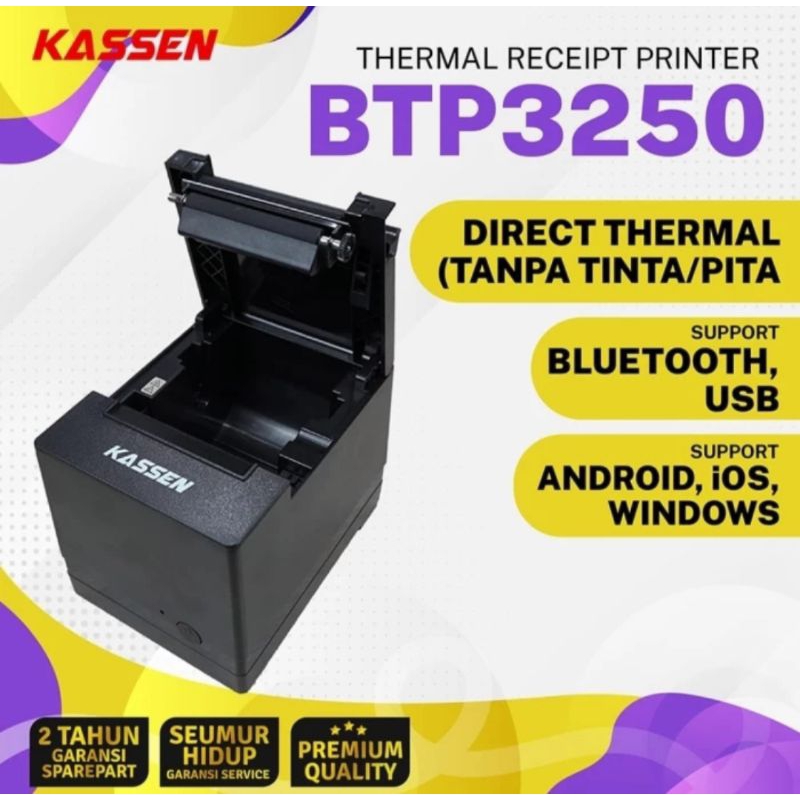 Kassen BT-P3250  printer kasir 80mm Auto Cutter