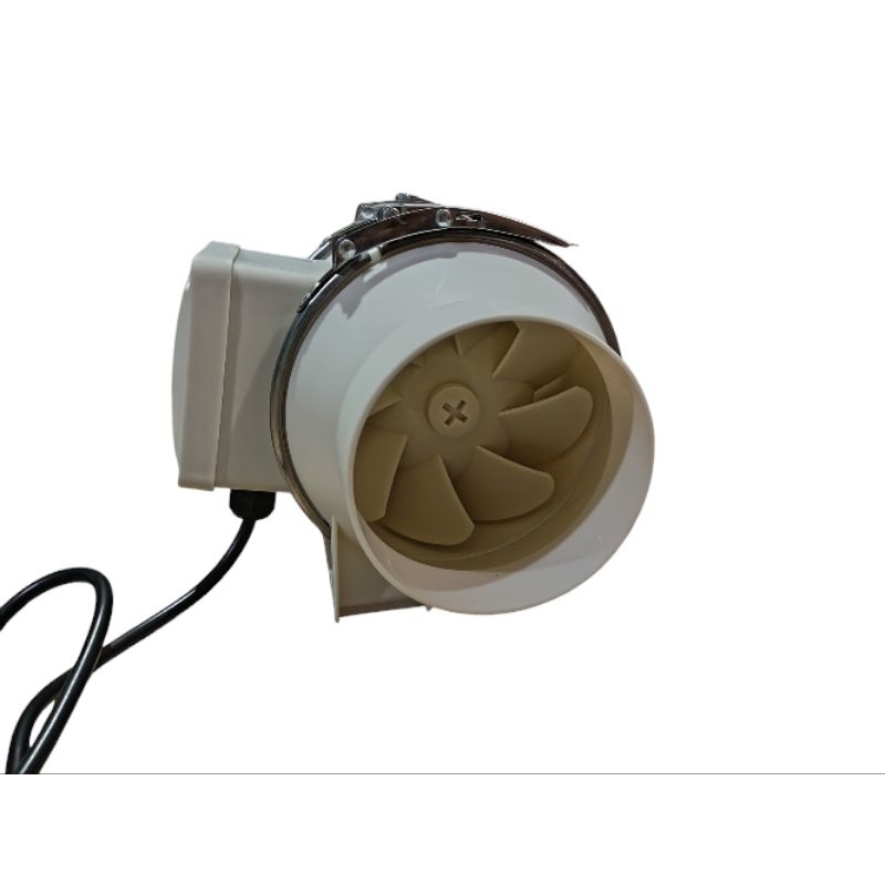 Saluran inline fan plastik 4inch saluran buang 4inch