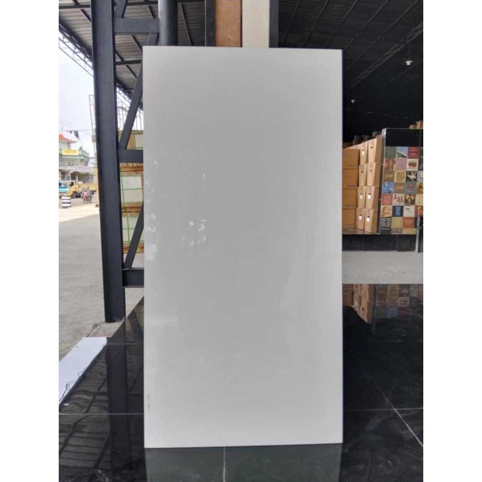 GRANIT KITCHEN SET PUTIH POLOS UKURAN 60X120 | PORCELAIN ST001 PURE WHITE 60X120