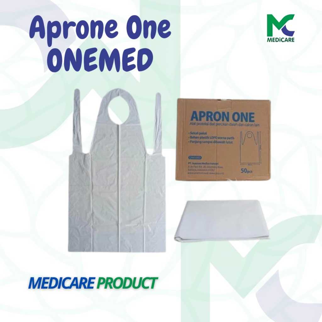 Apron Plastik Celemek operasi tindakan bedah Onemed/ per BOX