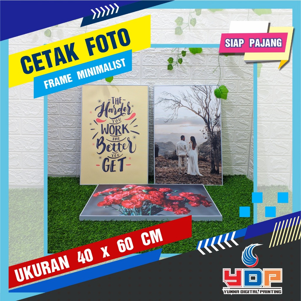 cetak foto frame minimalis 16R+ (40x60) Murah sudah termasuk frame