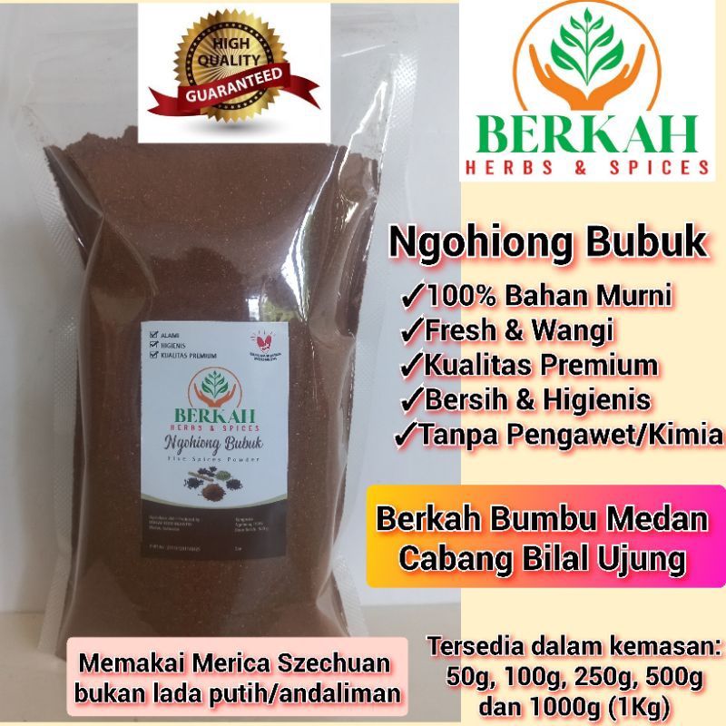 

Ngohiong Gohyong Bubuk Berkah 50g 100g 250g Chinese Five Spices Kualitas Premium Halal