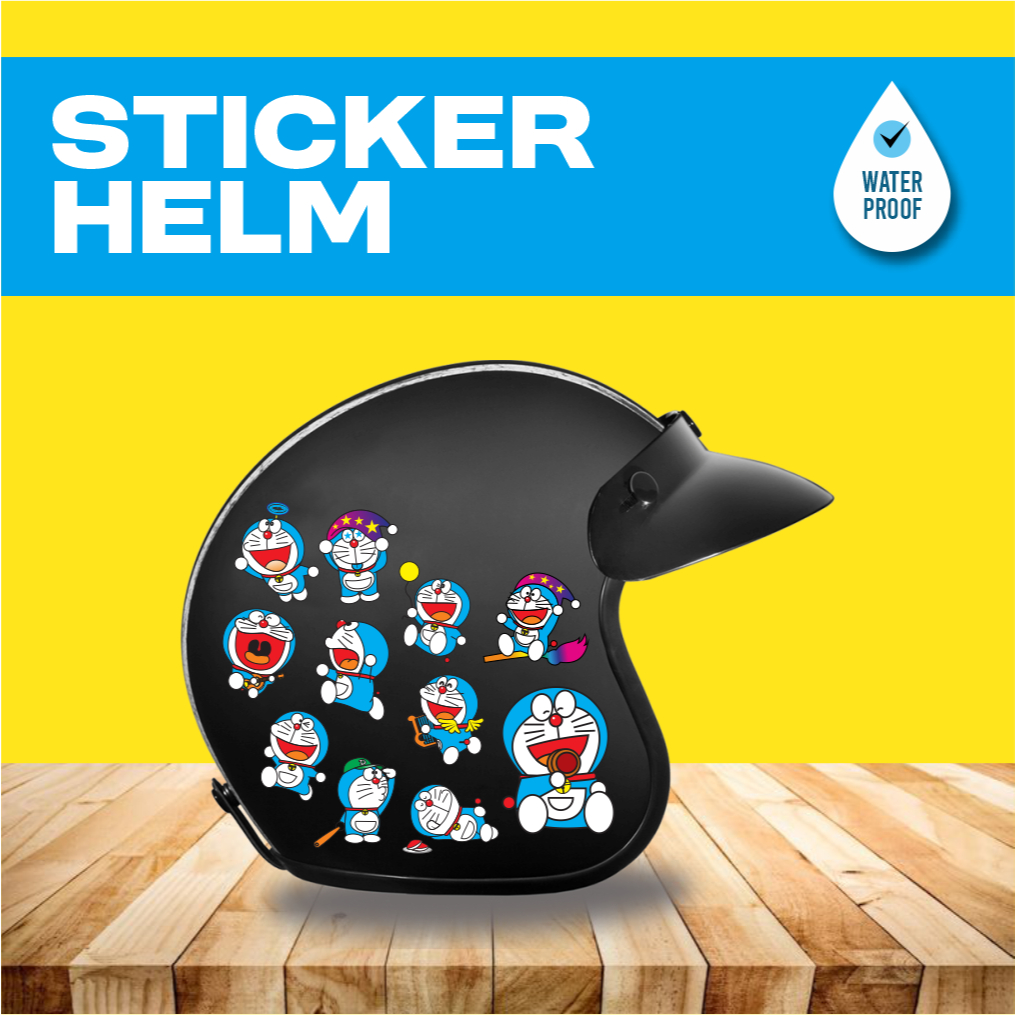 

(COD) Paket Sticker Helm Doraemon Waterproof Timbul Anti air Anti Panas Sticker UV