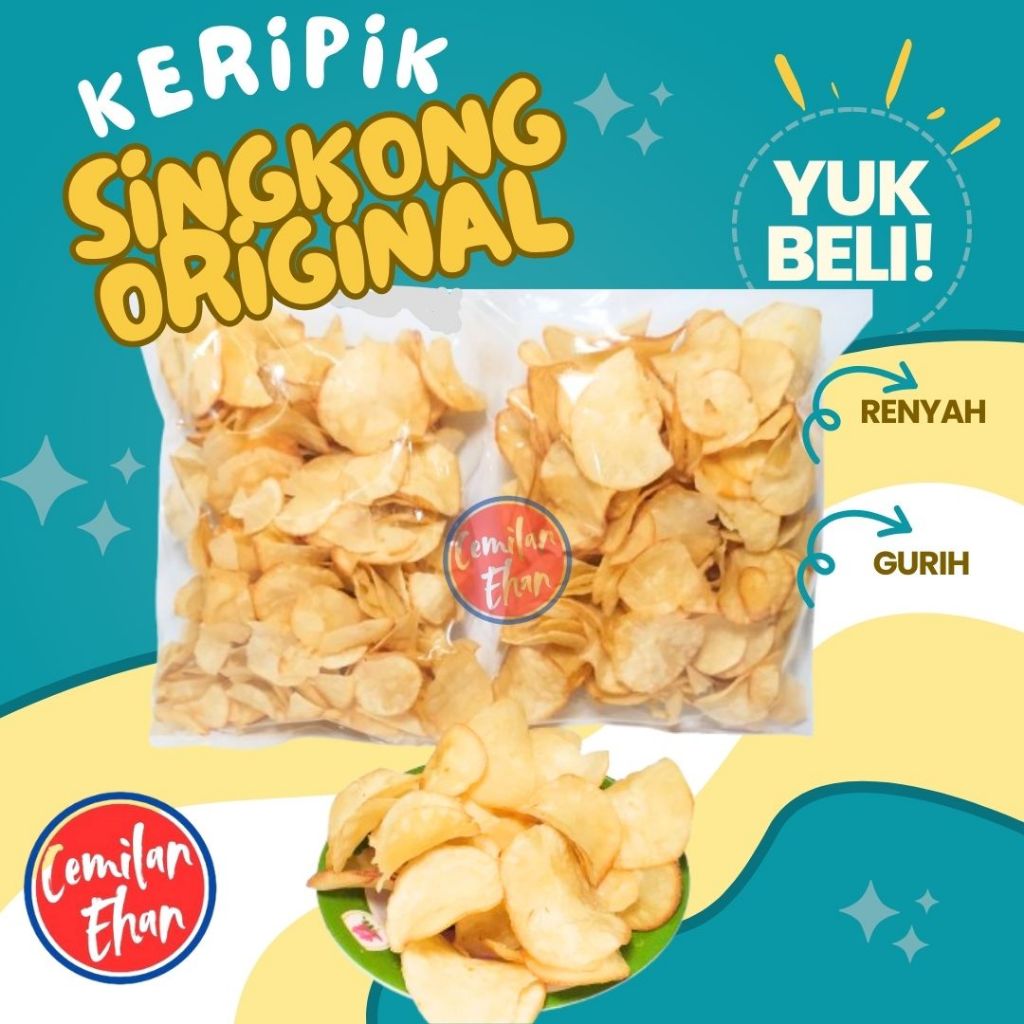 

Keripik Singkong - 250gr Kripik Singkong Asin Original