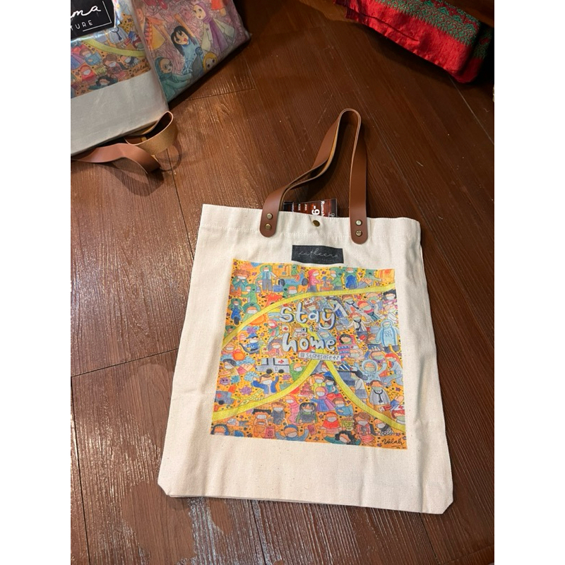 Tas Kanvas Lukis- Rumah Butik-Lelang tas- Promo akhir tahun