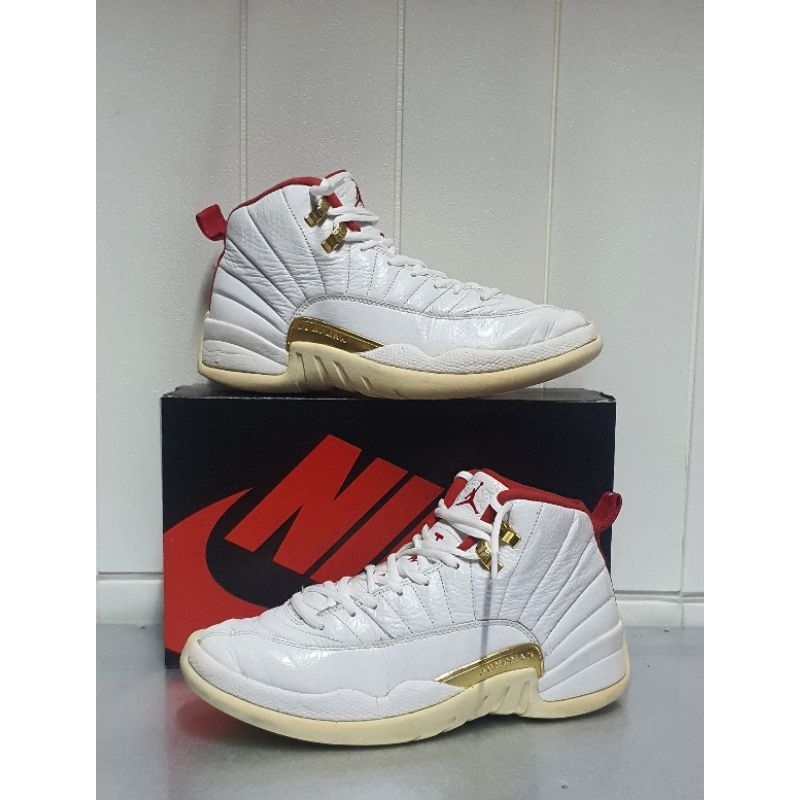 Sepatu Basket Retro #12 'FIBA' White Original size 42,5 second ori legit