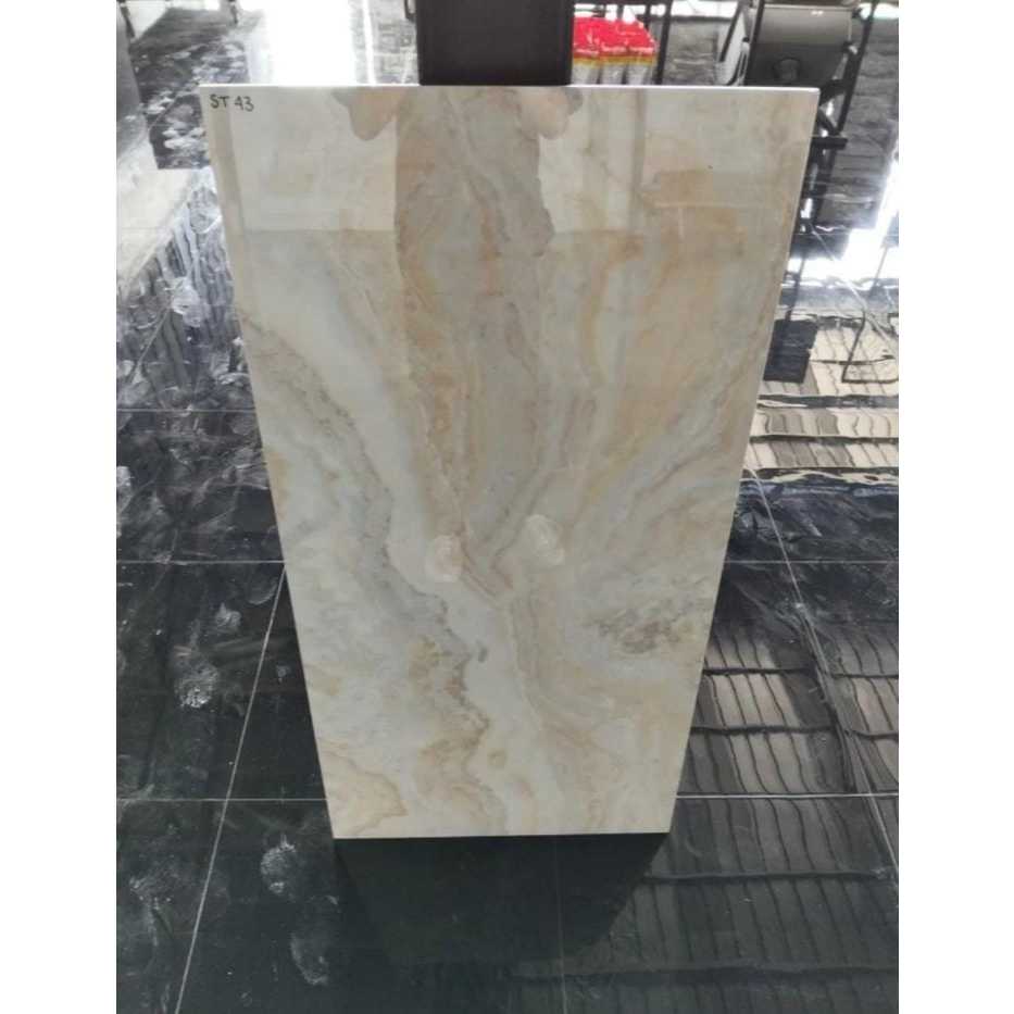 GRANIT MOTIF MARMER UKURAN 60X120 | PORCELAIN ST043 CORAIL LIGHT CREAM 60X120