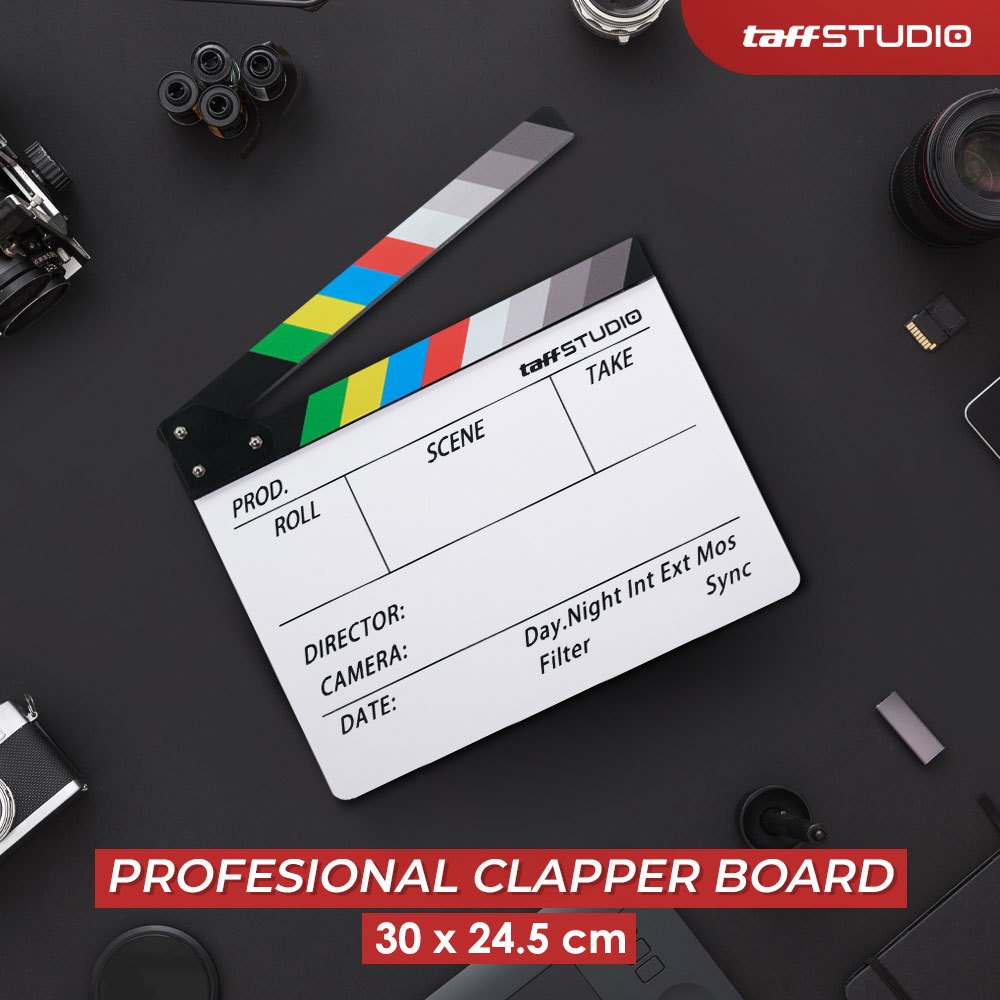 CLAPPER BOARD - WHITE ACRYLIC