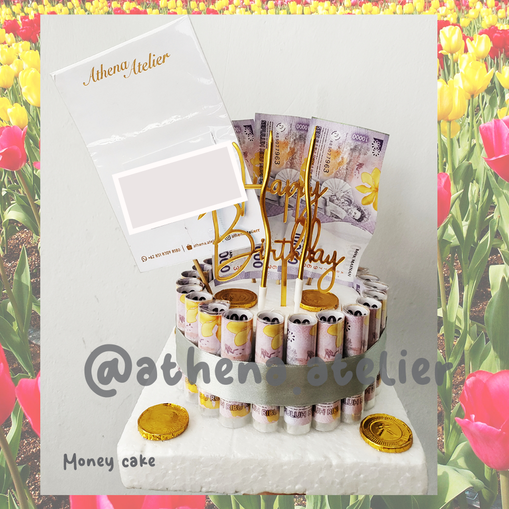 [PECAHAN 50K-100K] Kue uang money cake untuk wisuda, acara, ulang tahun MURAH