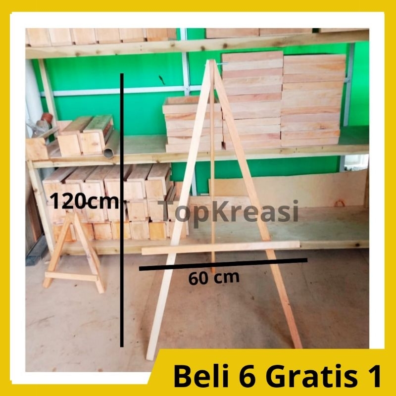 

Standing Poto Kayu Tripod Tinggi 120cm Stand Foto Frame Wooden Easel