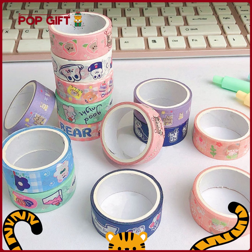 

PG Washi Tape Mini Aesthetic Washitape Cartoon Lucu 1 Pc Lakban Mini Lakban Lucu Motif Karakter WT02