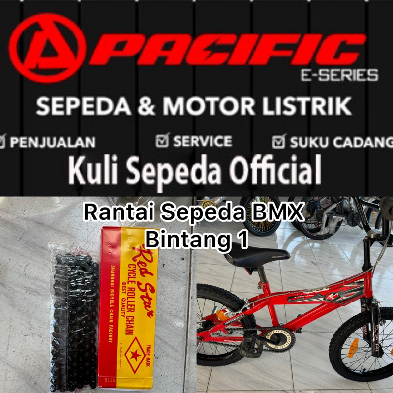 Rantai Bintang 1 Sepeda BMX Untuk semua Ukuran 12,16,18,20 Inch