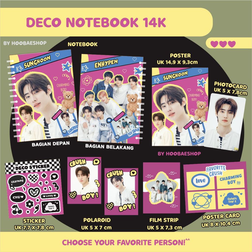 

(PACKING BOX) DECO NOTEBOOK ENHYPEN - PAKET NOTEBOOK ENHYPEN