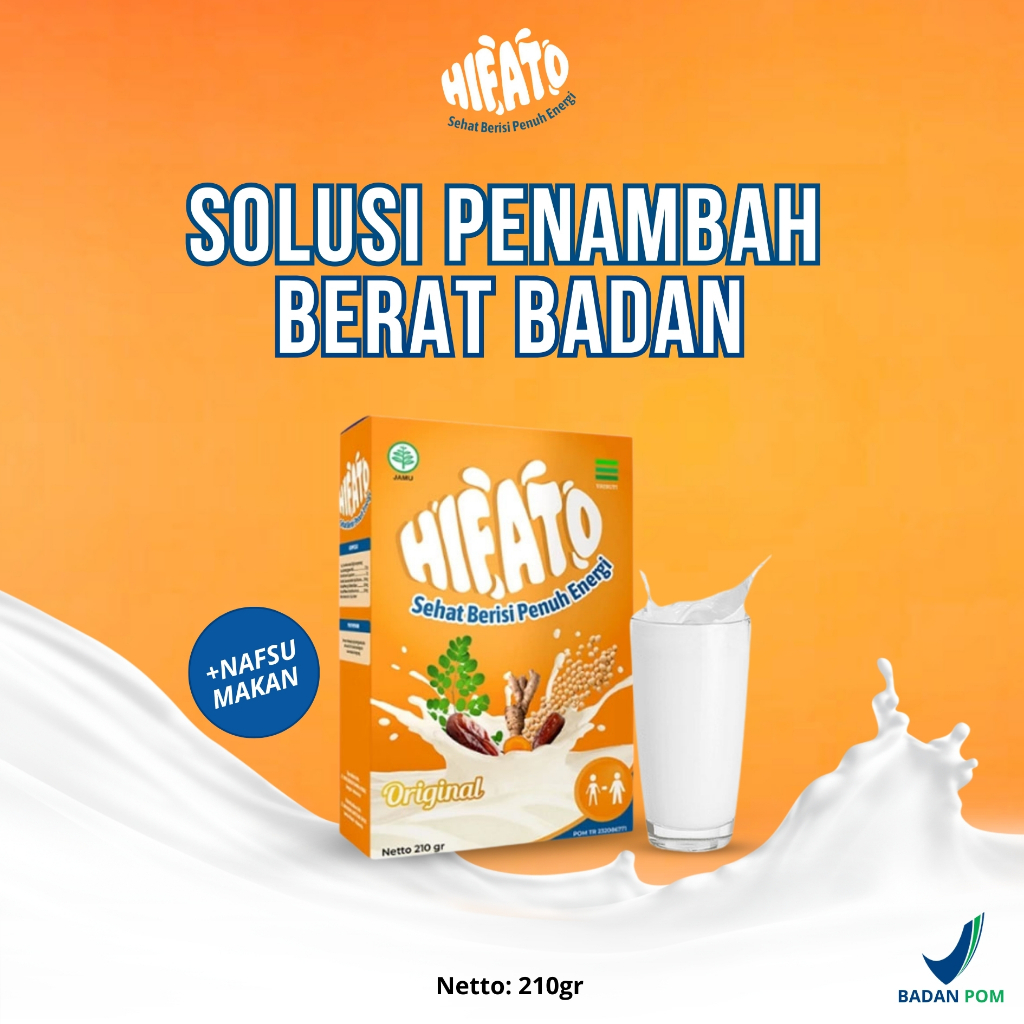 

Hifato Susu Penggemuk Badan Dan Penambah Nafsu Makan Original Bpom Vitamin Penggemuk Badan Herbal