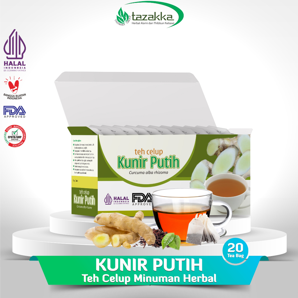 

Teh Celup Kunir Putih Herbal Original Tazakka