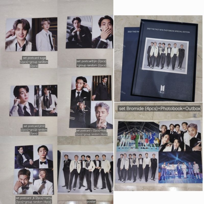 BTS 2021 TMA The Fact Special Edition Indonesia Photobook Bromide Postcard Sharing