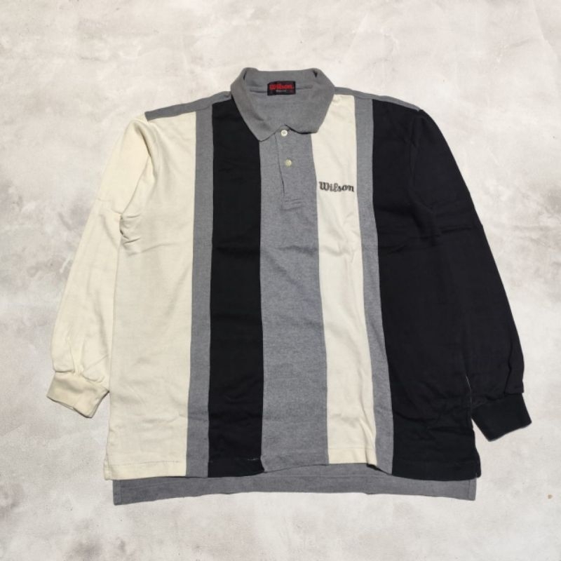 Baju kaos kerah tangan panjang Wilson